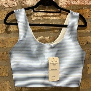 Fabletics Harlow Reversible Midi Sports Bra (XL) - Blue, White